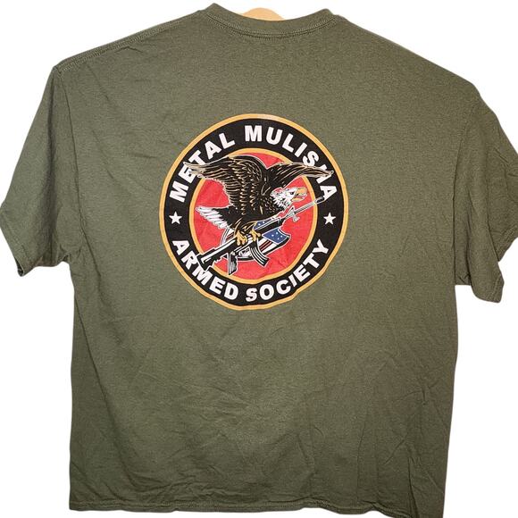Men's Metal Mulisha Street Bike Motor Cross Armed Society Eagle T Shirt 2XL - Picture 3 of 5